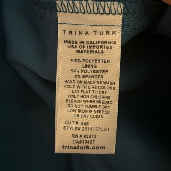 Trina Turk NWT Enamel 3/4 Bell Sleeve Chic Feminine Loose Flowy Top X Large - Picture 10 of 11